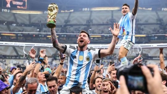 Jugadores de la Selección Argentina celebrando un gol en el Mundial 2022