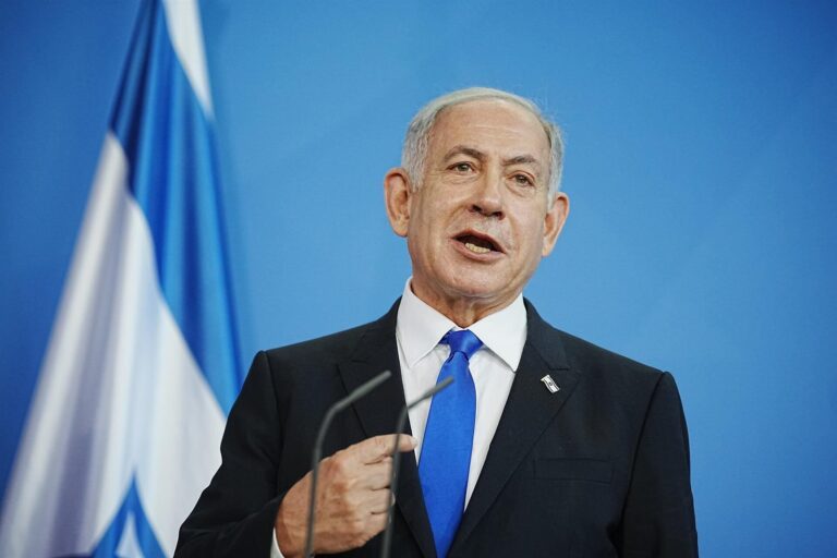 Benjamin Netanyahu durante un acto en Gush Etzion, Cisjordania