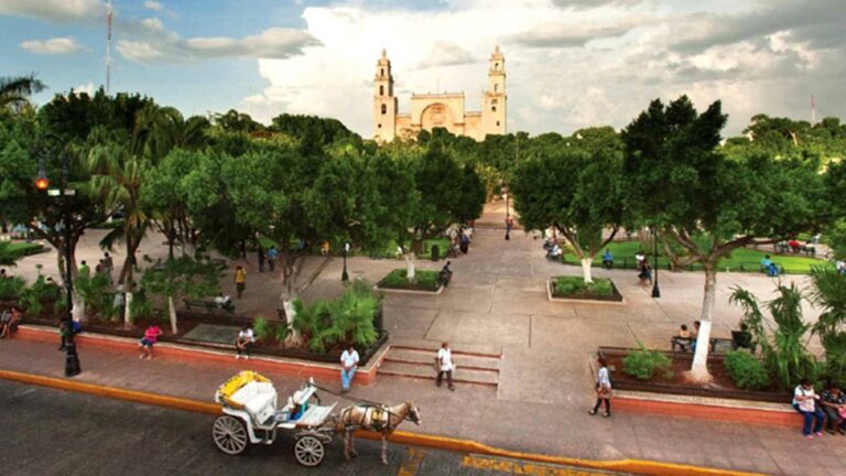 Mapa del clima en Mérida con temperaturas y nubosidad