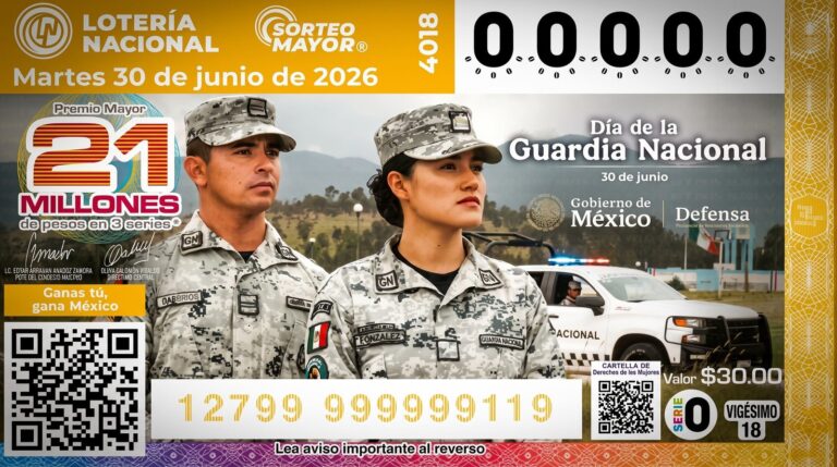 Billete del Sorteo Mayor 4018 de la Lotería Nacional