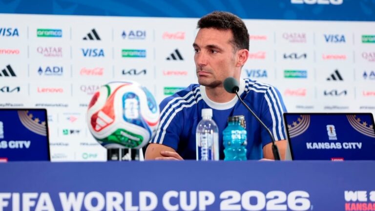 Lionel Scaloni, entrenador de la selección argentina, en conferencia de prensa