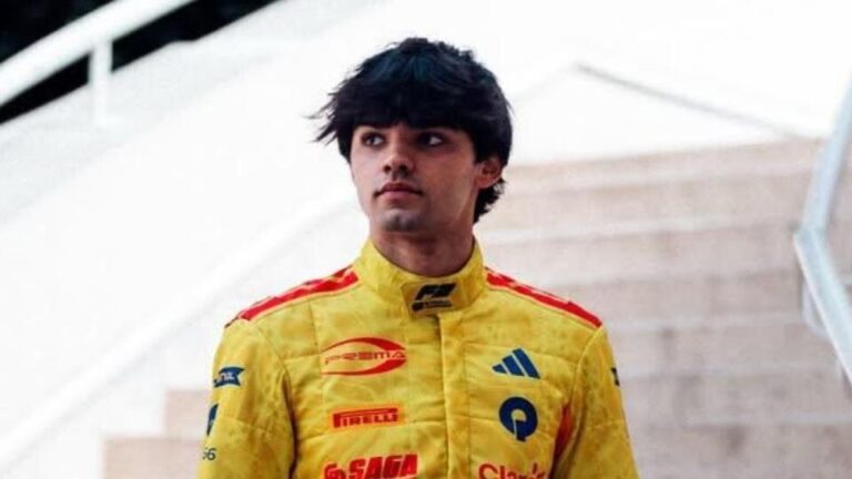 Sebastián Montoya durante la carrera sprint de Fórmula 2 en Mónaco