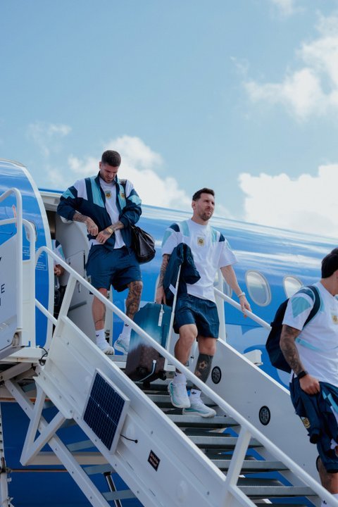 Delegación de la Selección argentina en Dallas, Texas, previo al partido ante Austria por el Mundial 2026