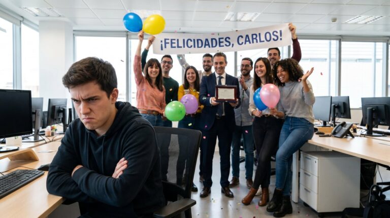 Ilustración conceptual del síndrome de Procusto, con figuras humanas recortadas a una misma medida