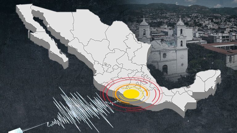 Mapa de ubicación del sismo en Oaxaca