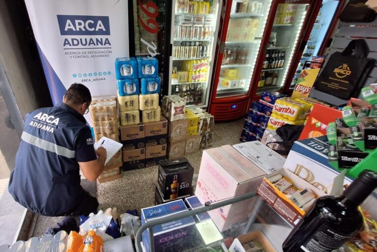 Gráfico que muestra el porcentaje de productos de contrabando en distintos sectores de la economía argentina