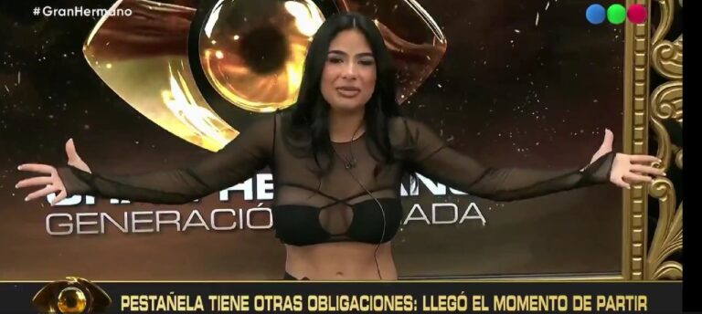 Daniela Celis emocionada durante su despedida de Gran Hermano
