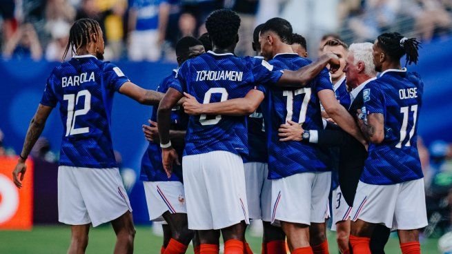 Jugadores de la selección francesa durante un partido del Mundial 2026