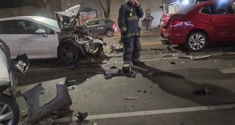 Choque múltiple en Belgrano, avenida Cramer y Blanco Encalada