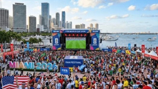 Hinchas argentinos en Miami durante el Mundial 2026