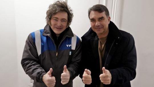 Javier Milei durante una entrevista radial