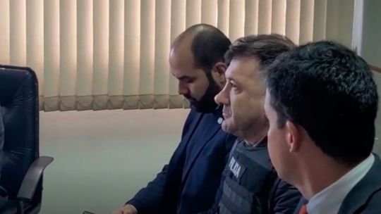 Edgardo Kueider durante una audiencia judicial en Paraguay