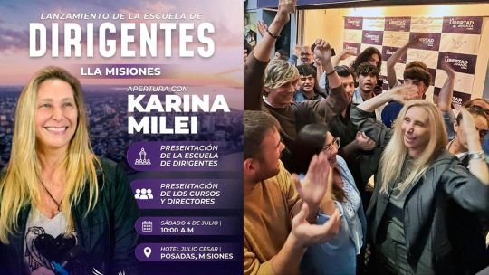 Karina Milei durante un acto político