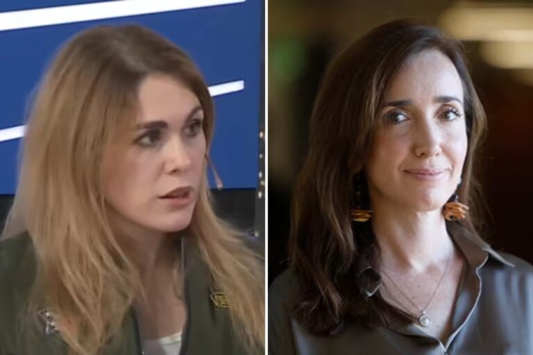 Diputada Lilia Lemoine y vicepresidenta Victoria Villarruel en el Congreso argentino