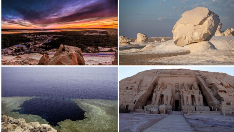Formaciones rocosas en el Desierto Blanco de Egipto