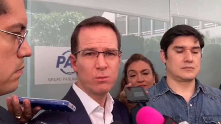 Senador Ricardo Anaya durante conferencia de prensa sobre reforma penal