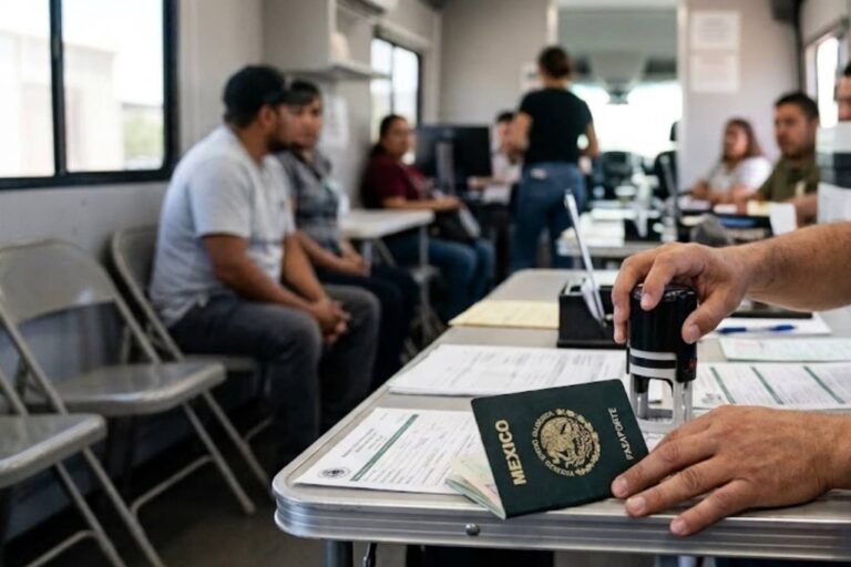 Consulado sobre ruedas en Texas atendiendo a ciudadanos mexicanos