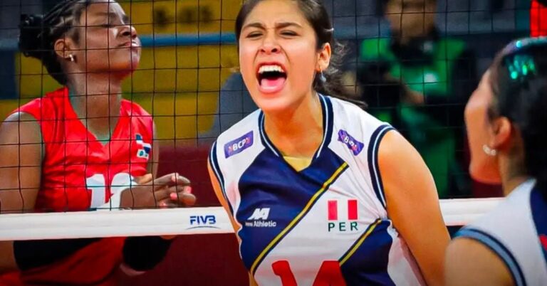 Partido de vóley femenino sub 17 entre Perú y España