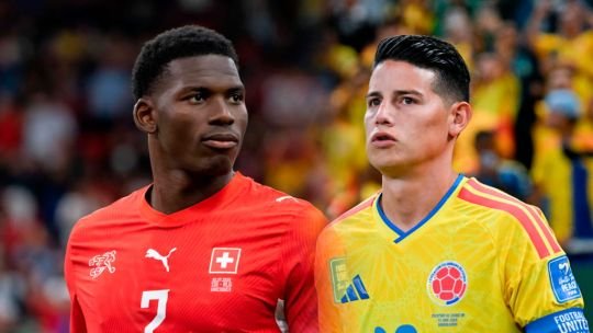 Partido de fútbol entre Suiza y Colombia en el Mundial 2026