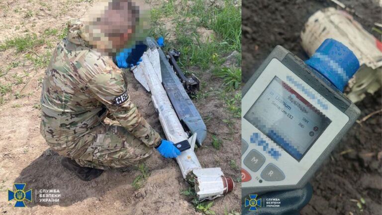 Fragmentos de drones y misiles con uranio empobrecido en Cherníhiv