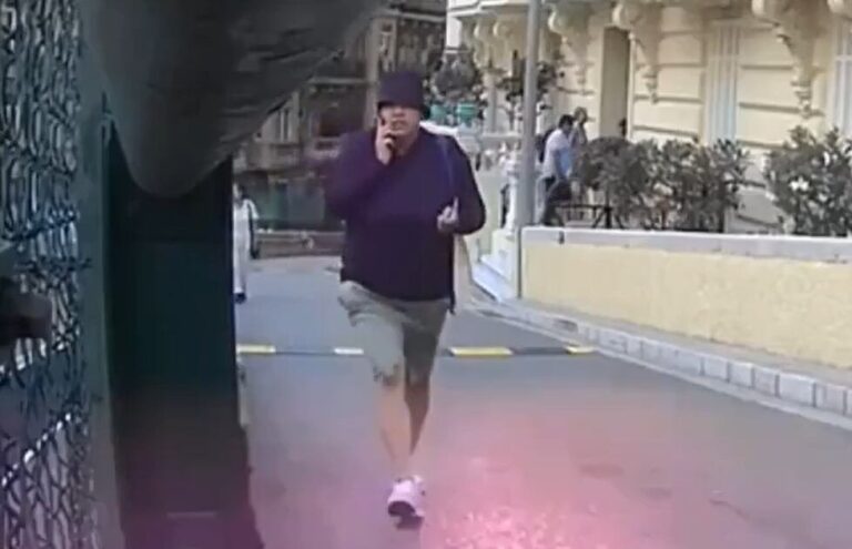 Captura de video de cámara de seguridad mostrando el momento de la explosión en Mónaco