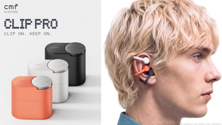 Auriculares CMF Clip Pro en formato open-ear con diseño clip on