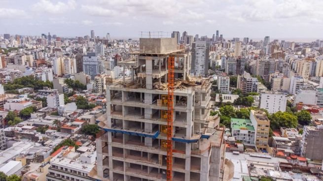 Gráfico con variación del costo de la construcción en Argentina
