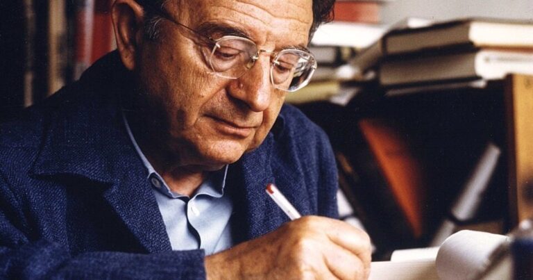 Retrato de Erich Fromm, psicoanalista y filósofo alemán