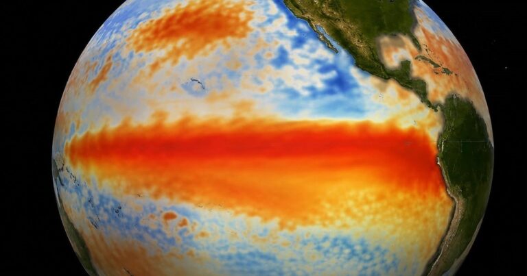 Mapa de Argentina con zonas de lluvias pronosticadas por El Niño 2026