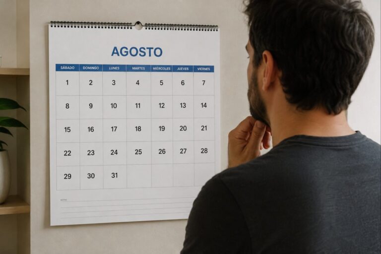Calendario con la fecha 17 de agosto marcada como feriado