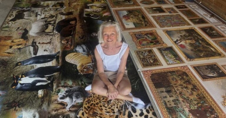 Puzle gigante de 54.000 piezas armado en un garaje