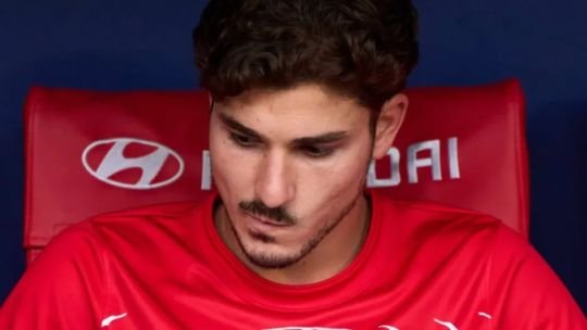 Julián Álvarez durante un partido con el Atlético de Madrid
