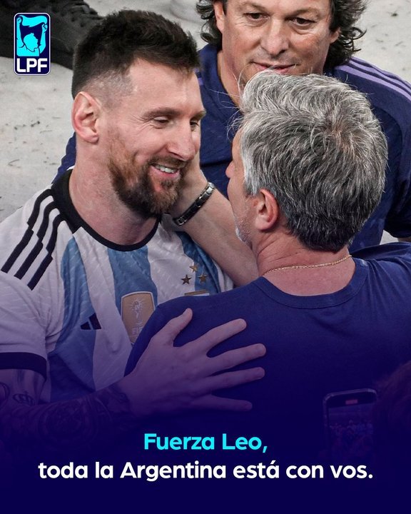 Imagen de la Liga Profesional de Fútbol con mensaje de condolencias por el fallecimiento de Jorge Messi