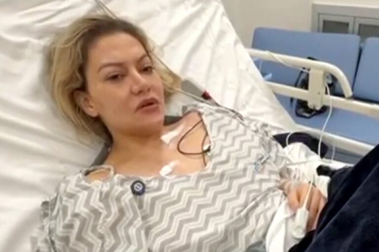 Nadia Beller declarando desde el hospital
