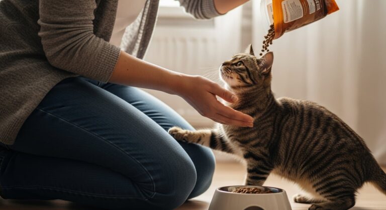 Alimento húmedo para gatos en un plato