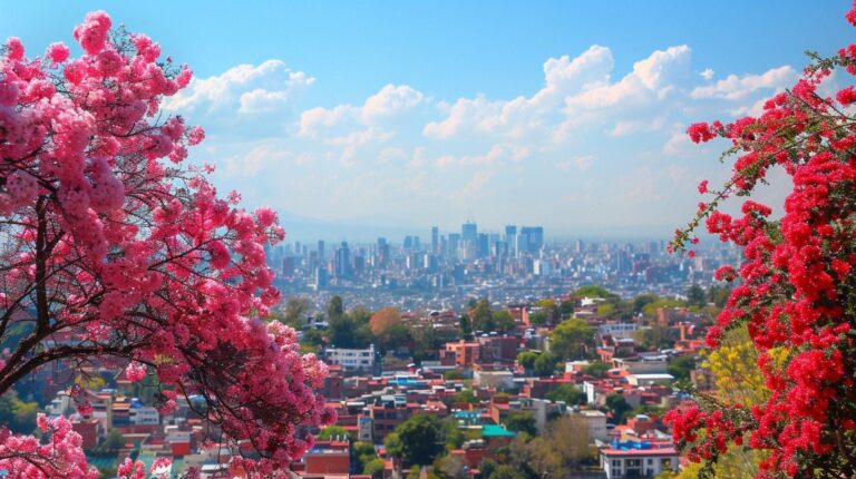 Vista de la ciudad de Nueva York con cielo nublado