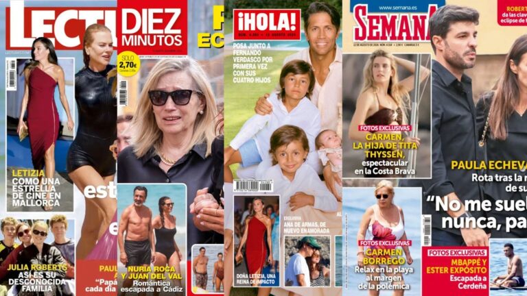Portadas de revistas del corazón con Paula Echevarría y Carmen, hija de Tita Cervera