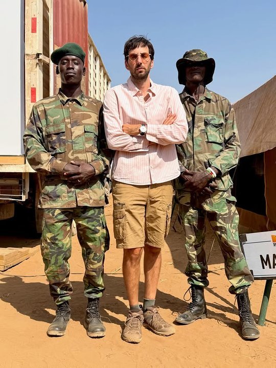 Santiago Korovsky en Kenia durante la filmación de su próximo proyecto