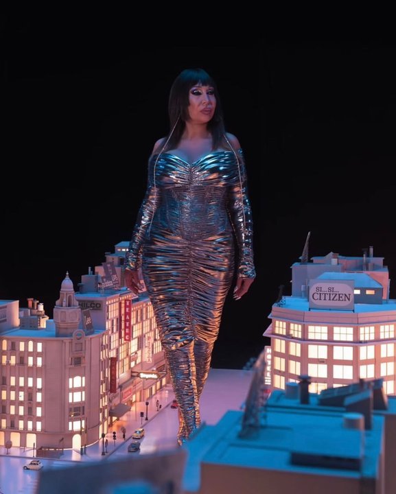 Moria Casán en el set de su serie biográfica
