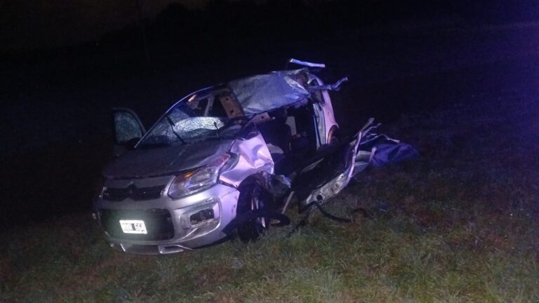 Lugar del accidente en la Ruta 2