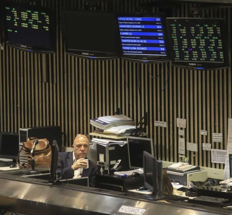 Gráfico de la evolución del índice S&P Merval de la Bolsa de Comercio de Buenos Aires