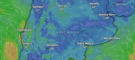 Mapa de alertas meteorológicas del Servicio Meteorológico Nacional para el 22 de septiembre