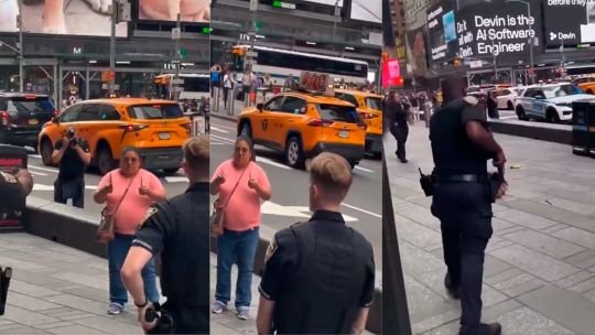 Vista de Times Square en Nueva York, lugar cercano al ataque con arma blanca