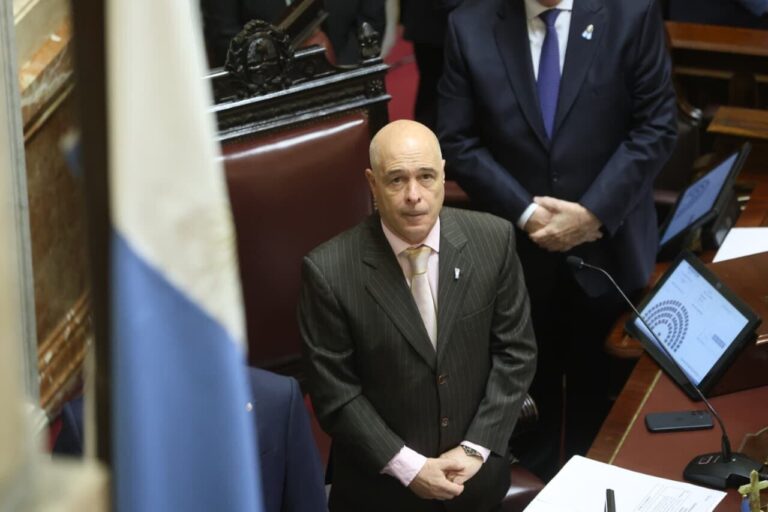 Bartolomé Abdala, presidente provisional del Senado, en su despacho del Palacio Legislativo