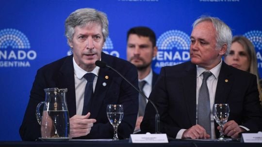Santiago Bausili, presidente del BCRA, durante su exposición ante comisiones del Senado