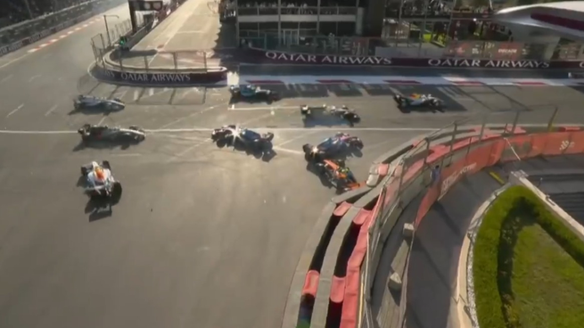 Franco Colapinto y Pierre Gasly involucrados en un choque durante el Gran Premio de Azerbaiyán