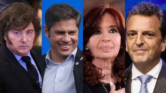 Gráfico de encuesta electoral con porcentajes de intención de voto para las elecciones presidenciales de 2027 en Argentina