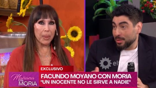 Facundo Moyano durante su entrevista en La Mañana con Moria
