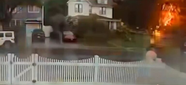 Thomas Fahmy tras ser alcanzado por un rayo en Staten Island