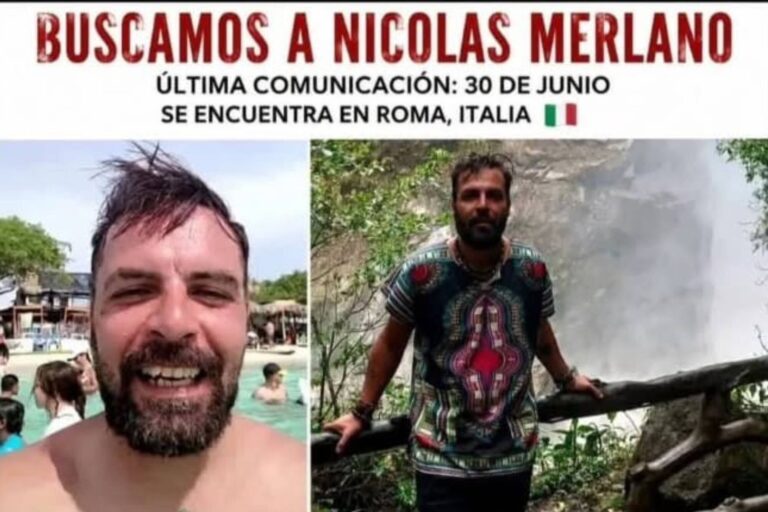 Nicolás Roberto Merlano, argentino de 42 años desaparecido en Roma